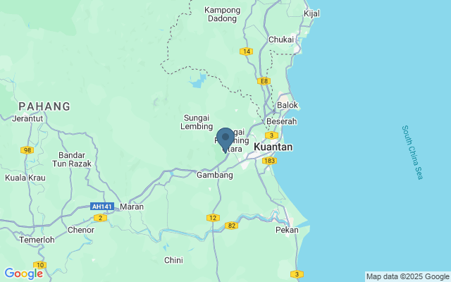 Kaart met locatie Sungai Pandan Waterfalls